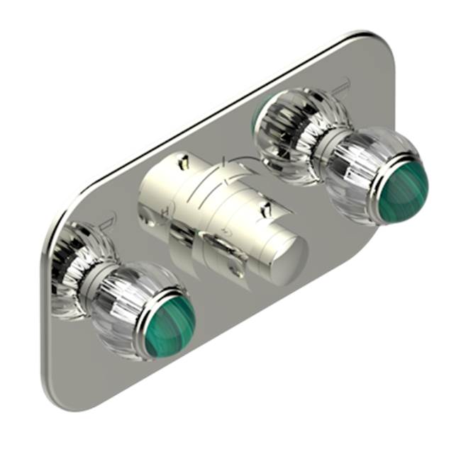 THG - Trim For Thg Thermostat With 2 Valves Ref. 5 401ahm/us Rough Part Supplied With Fixing Box, Item To Be Installed Horizontal - Nickel Polished