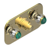 THG - Trim For Thg Thermostat With 2 Valves Ref. 5 401ahm/us Rough Part Supplied With Fixing Box, Item To Be Installed Horizontal - Gold Polished