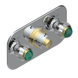 THG - Trim For Thg Thermostat With 2 Valves Ref. 5 401ahm/us Rough Part Supplied With Fixing Box, Item To Be Installed Horizontal - Chrome Polished Gold Polished