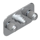 THG - Trim For Thg Thermostat With 2 Valves Ref. 5 401ahm/us Rough Part Supplied With Fixing Box, Item To Be Installed Horizontal - Umber PVD