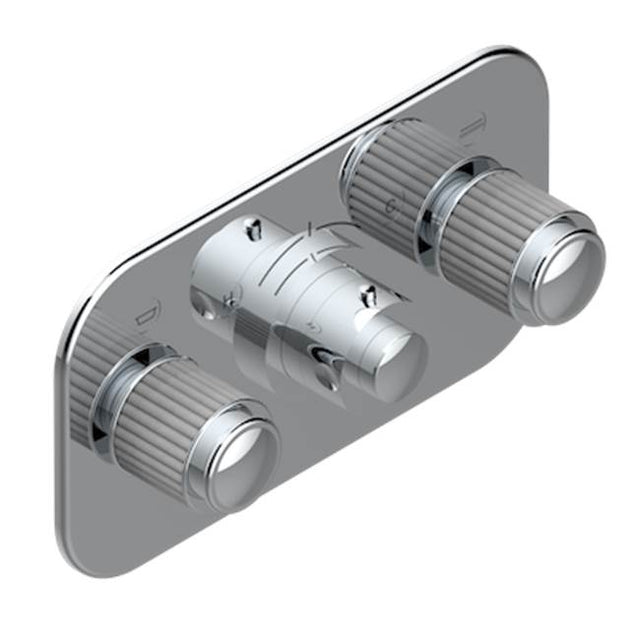 THG - Trim For Thg Thermostat With 2 Valves Ref. 5 401ahm/us Rough Part Supplied With Fixing Box, Item To Be Installed Horizontal - Umber PVD