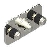 THG - Trim For Thg Thermostat With 2 Valves Ref. 5 401ahm/us Rough Part Supplied With Fixing Box, Item To Be Installed Horizontal - Nickel Polished