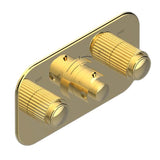 THG - Trim For Thg Thermostat With 2 Valves Ref. 5 401ahm/us Rough Part Supplied With Fixing Box, Item To Be Installed Horizontal - Gold Polished