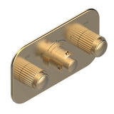 THG - Trim For Thg Thermostat With 2 Valves Ref. 5 401ahm/us Rough Part Supplied With Fixing Box, Item To Be Installed Horizontal - Matt Umber PVD
