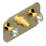 THG - Trim For Thg Thermostat With 2 Valves Ref. 5 401ahm/us Rough Part Supplied With Fixing Box, Item To Be Installed Horizontal - Gold Color PVD