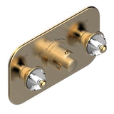 THG - Trim For Thg Thermostat With 2 Valves Ref. 5 401ahm/us Rough Part Supplied With Fixing Box, Item To Be Installed Horizontal - Matt Umber PVD
