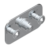 THG - Trim For Thg Thermostat With 2 Valves Ref. 5 401ahm/us Rough Part Supplied With Fixing Box, Item To Be Installed Horizontal - Umber PVD