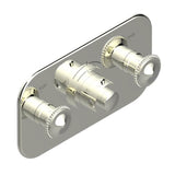 THG - Trim For Thg Thermostat With 2 Valves Ref. 5 401ahm/us Rough Part Supplied With Fixing Box, Item To Be Installed Horizontal - Nickel Polished
