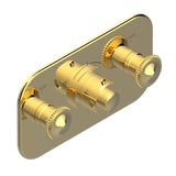 THG - Trim For Thg Thermostat With 2 Valves Ref. 5 401ahm/us Rough Part Supplied With Fixing Box, Item To Be Installed Horizontal - Gold Color PVD