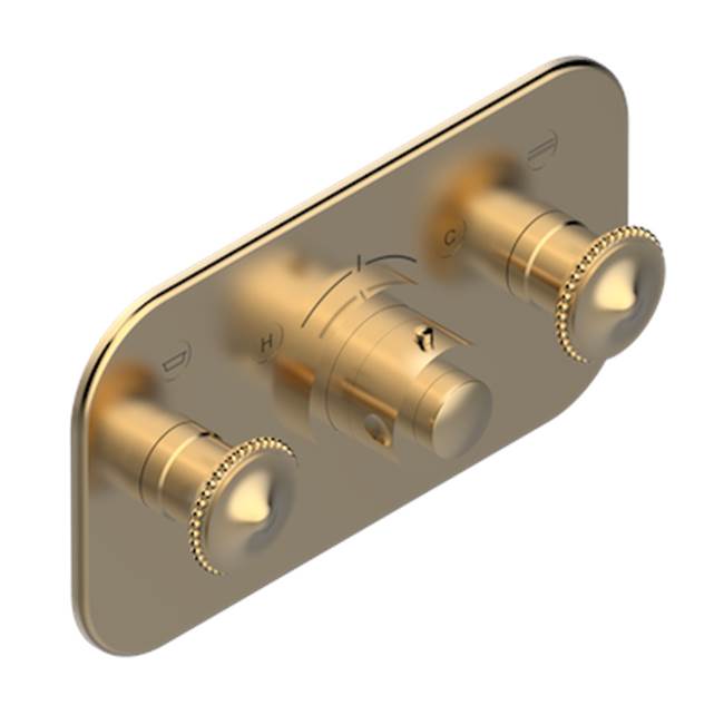 THG - Trim For Thg Thermostat With 2 Valves Ref. 5 401ahm/us Rough Part Supplied With Fixing Box, Item To Be Installed Horizontal - Matt Umber PVD