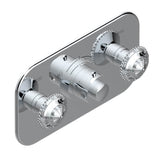 THG - Trim For Thg Thermostat With 2 Valves Ref. 5 401ahm/us Rough Part Supplied With Fixing Box, Item To Be Installed Horizontal - Umber PVD
