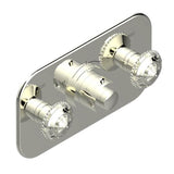 THG - Trim For Thg Thermostat With 2 Valves Ref. 5 401ahm/us Rough Part Supplied With Fixing Box, Item To Be Installed Horizontal - Nickel Polished