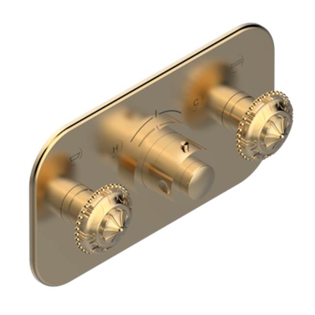 THG - Trim For Thg Thermostat With 2 Valves Ref. 5 401ahm/us Rough Part Supplied With Fixing Box, Item To Be Installed Horizontal - Matt Umber PVD