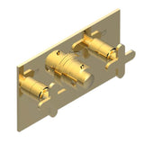 THG - Trim For Thg Thermostat With 2 Valves Ref. 5 401ahm/us Rough Part Supplied With Fixing Box, Item To Be Installed Horizontal - Gold Polished