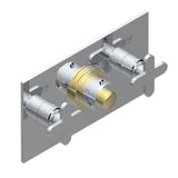 THG - Trim For Thg Thermostat With 2 Valves Ref. 5 401ahm/us Rough Part Supplied With Fixing Box, Item To Be Installed Horizontal - Chrome Polished Gold Polished