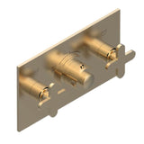 THG - Trim For Thg Thermostat With 2 Valves Ref. 5 401ahm/us Rough Part Supplied With Fixing Box, Item To Be Installed Horizontal - Matt Umber PVD
