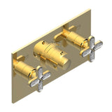 THG - Trim For Thg Thermostat With 2 Valves Ref. 5 401ahm/us Rough Part Supplied With Fixing Box, Item To Be Installed Horizontal - Gold Polished