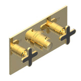 THG - Trim For Thg Thermostat With 2 Valves Ref. 5 401ahm/us Rough Part Supplied With Fixing Box, Item To Be Installed Horizontal - Gold Polished