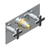 THG - Trim For Thg Thermostat With 2 Valves Ref. 5 401ahm/us Rough Part Supplied With Fixing Box, Item To Be Installed Horizontal - Chrome Polished Gold Polished