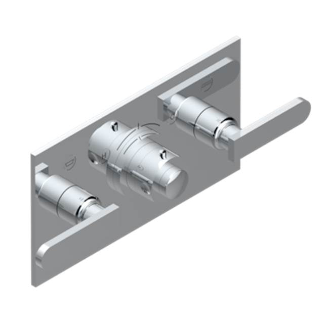 THG - Trim For Thg Thermostat With 2 Valves Ref. 5 401ahm/us Rough Part Supplied With Fixing Box, Item To Be Installed Horizontal - Umber PVD