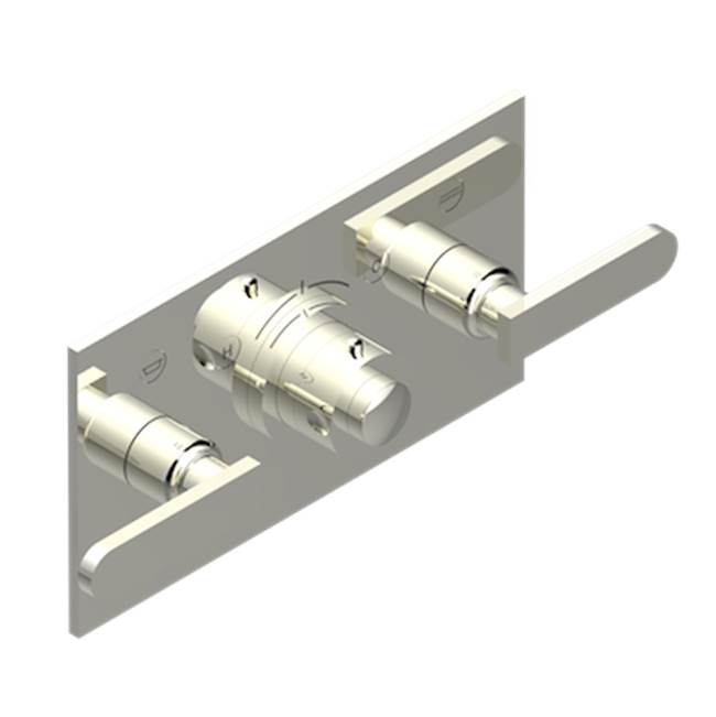 THG - Trim For Thg Thermostat With 2 Valves Ref. 5 401ahm/us Rough Part Supplied With Fixing Box, Item To Be Installed Horizontal - Nickel Polished