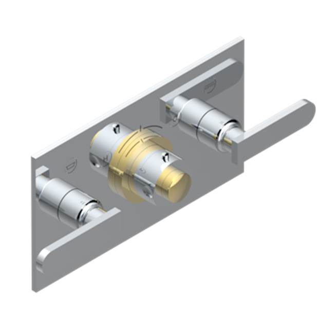 THG - Trim For Thg Thermostat With 2 Valves Ref. 5 401ahm/us Rough Part Supplied With Fixing Box, Item To Be Installed Horizontal - Chrome Polished Gold Polished