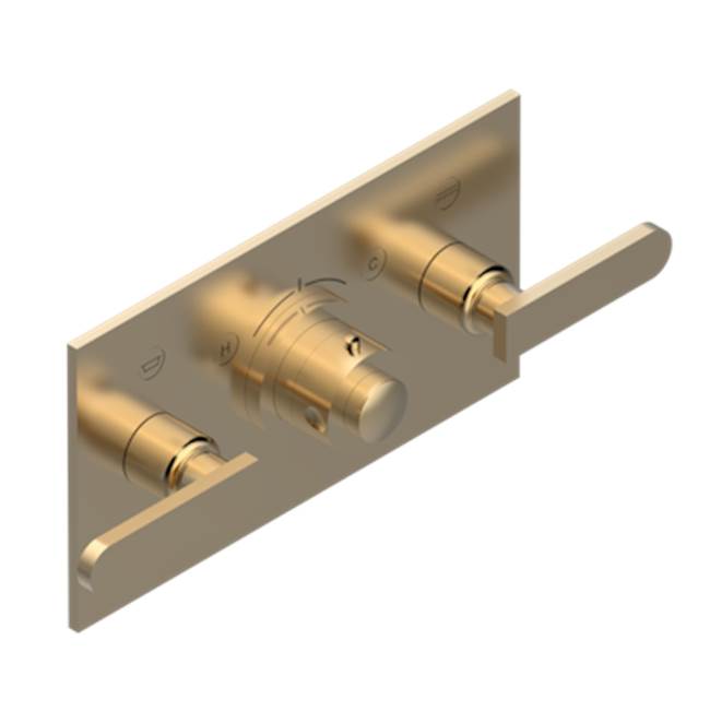 THG - Trim For Thg Thermostat With 2 Valves Ref. 5 401ahm/us Rough Part Supplied With Fixing Box, Item To Be Installed Horizontal - Matt Umber PVD