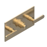 THG - Trim For Thg Thermostat With 2 Valves Ref. 5 401ahm/us Rough Part Supplied With Fixing Box, Item To Be Installed Horizontal - Matt Umber PVD