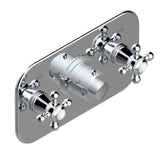 THG - Trim For Thg Thermostat With 2 Valves Ref. 5 401ahm/us Rough Part Supplied With Fixing Box, Item To Be Installed Horizontal - Umber PVD