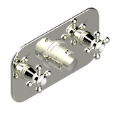 THG - Trim For Thg Thermostat With 2 Valves Ref. 5 401ahm/us Rough Part Supplied With Fixing Box, Item To Be Installed Horizontal - Nickel Polished