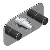 THG - Trim For Thg Thermostat With 2 Valves Ref. 5 401ahm/us Rough Part Supplied With Fixing Box, Item To Be Installed Horizontal - Umber PVD