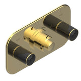 THG - Trim For Thg Thermostat With 2 Valves Ref. 5 401ahm/us Rough Part Supplied With Fixing Box, Item To Be Installed Horizontal - Gold Polished