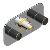 THG - Trim For Thg Thermostat With 2 Valves Ref. 5 401ahm/us Rough Part Supplied With Fixing Box, Item To Be Installed Horizontal - Chrome Polished Gold Polished