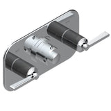 THG - Trim For Thg Thermostat With 2 Valves Ref. 5 401ahm/us Rough Part Supplied With Fixing Box, Item To Be Installed Horizontal - Umber PVD