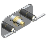 THG - Trim For Thg Thermostat With 2 Valves Ref. 5 401ahm/us Rough Part Supplied With Fixing Box, Item To Be Installed Horizontal - Chrome Polished Gold Polished
