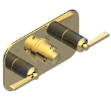 THG - Trim For Thg Thermostat With 2 Valves Ref. 5 401ahm/us Rough Part Supplied With Fixing Box, Item To Be Installed Horizontal - Gold Color PVD