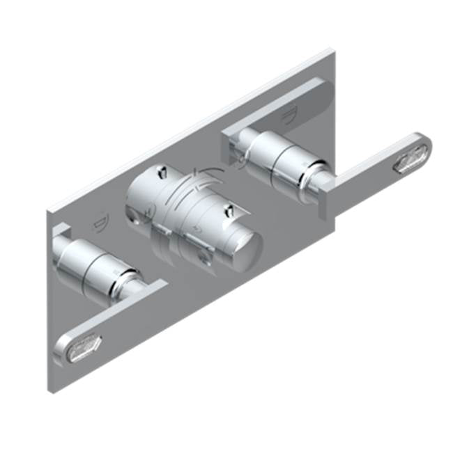 THG - Trim For Thg Thermostat With 2 Valves Ref. 5 401ahm/us Rough Part Supplied With Fixing Box, Item To Be Installed Horizontal - Matt Umber PVD