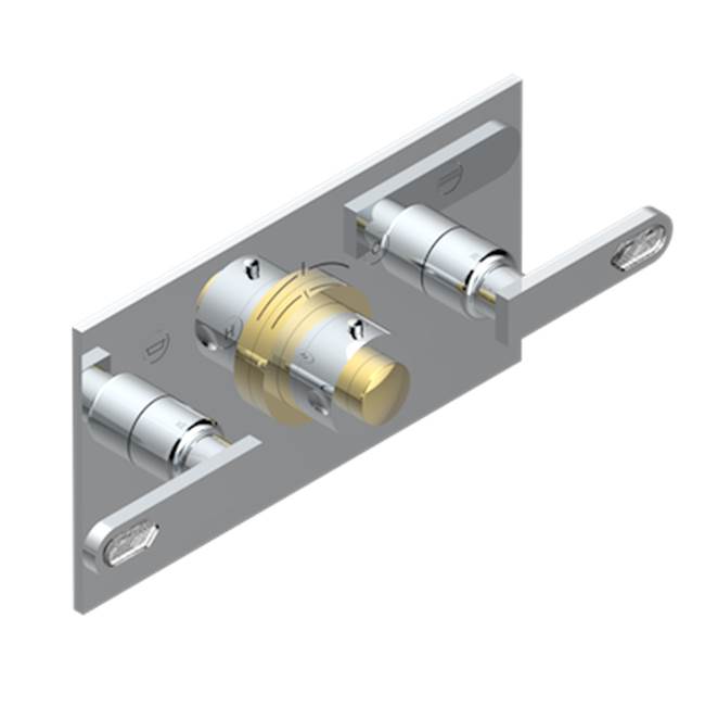 THG - Trim For Thg Thermostat With 2 Valves Ref. 5 401ahm/us Rough Part Supplied With Fixing Box, Item To Be Installed Horizontal - Chrome Polished Gold Polished