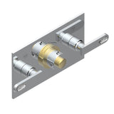 THG - Trim For Thg Thermostat With 2 Valves Ref. 5 401ahm/us Rough Part Supplied With Fixing Box, Item To Be Installed Horizontal - Chrome Polished Gold Polished