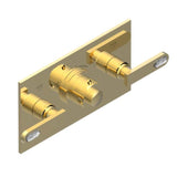 THG - Trim For Thg Thermostat With 2 Valves Ref. 5 401ahm/us Rough Part Supplied With Fixing Box, Item To Be Installed Horizontal - Gold Color PVD
