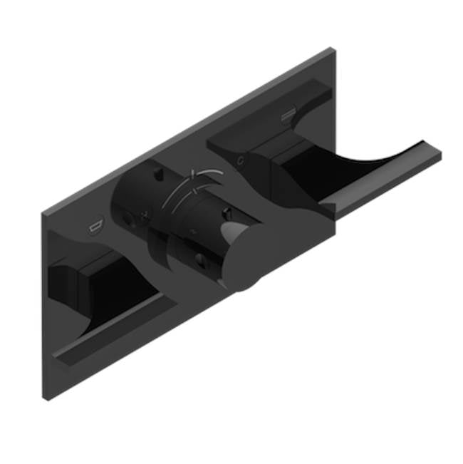 THG - Trim For Thg Thermostat With 2 Valves Ref. 5 401ahm/us Rough Part Supplied With Fixing Box, Item To Be Installed Horizontal - Brown Bronze Color PVD
