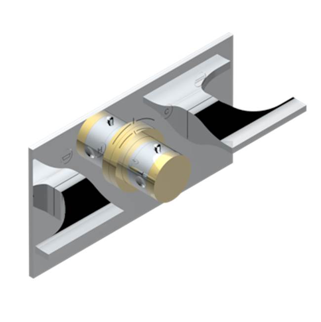 THG - Trim For Thg Thermostat With 2 Valves Ref. 5 401ahm/us Rough Part Supplied With Fixing Box, Item To Be Installed Horizontal - Chrome Polished Gold Polished