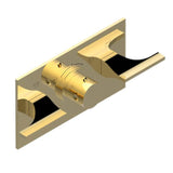THG - Trim For Thg Thermostat With 2 Valves Ref. 5 401ahm/us Rough Part Supplied With Fixing Box, Item To Be Installed Horizontal - Gold Color PVD