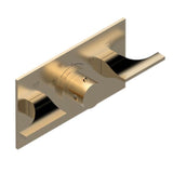 THG - Trim For Thg Thermostat With 2 Valves Ref. 5 401ahm/us Rough Part Supplied With Fixing Box, Item To Be Installed Horizontal - Matt Umber PVD