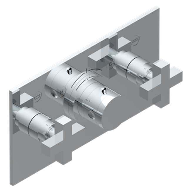 THG - Trim For Thg Thermostat With 2 Valves Ref. 5 401ahm/us Rough Part Supplied With Fixing Box, Item To Be Installed Horizontal - Umber PVD