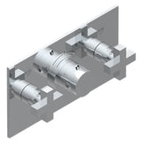 THG - Trim For Thg Thermostat With 2 Valves Ref. 5 401ahm/us Rough Part Supplied With Fixing Box, Item To Be Installed Horizontal - Umber PVD