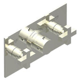 THG - Trim For Thg Thermostat With 2 Valves Ref. 5 401ahm/us Rough Part Supplied With Fixing Box, Item To Be Installed Horizontal - Nickel Polished