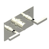THG - Trim For Thg Thermostat With 2 Valves Ref. 5 401ahm/us Rough Part Supplied With Fixing Box, Item To Be Installed Horizontal - Nickel Polished
