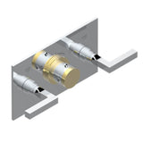 THG - Trim For Thg Thermostat With 2 Valves Ref. 5 401ahm/us Rough Part Supplied With Fixing Box, Item To Be Installed Horizontal - Chrome Polished Gold Polished