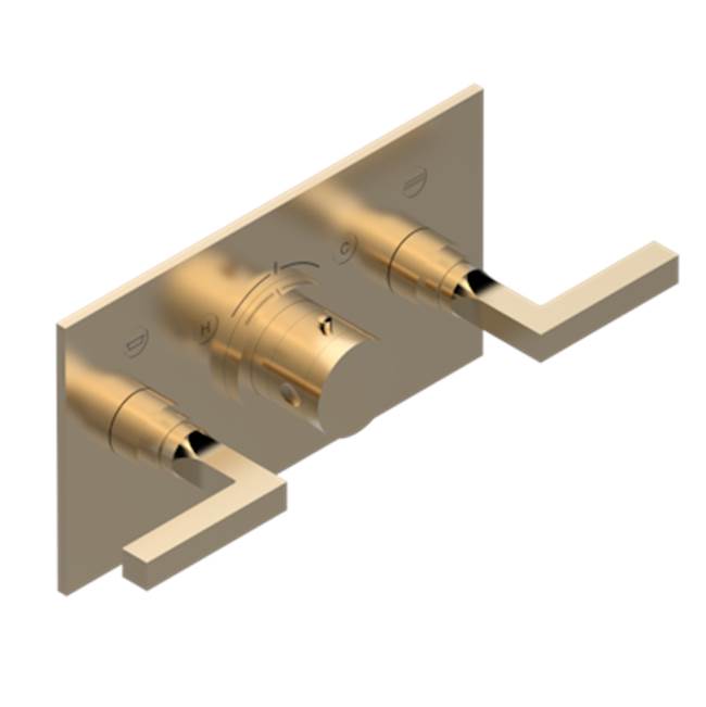THG - Trim For Thg Thermostat With 2 Valves Ref. 5 401ahm/us Rough Part Supplied With Fixing Box, Item To Be Installed Horizontal - Matt Umber PVD